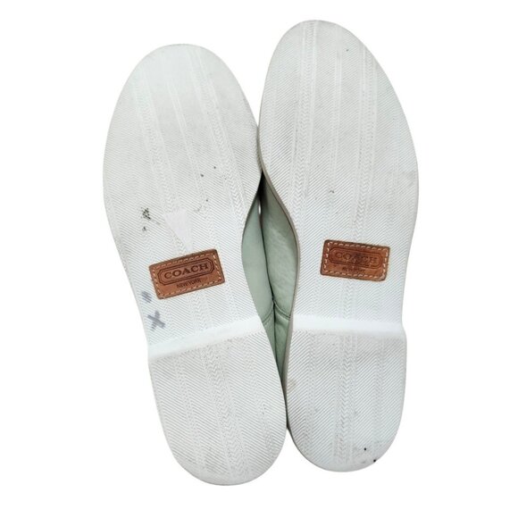 COACH Zinnia Mint Leather Oxford Shoes Tassel Detail Classic Chic Size 8 B - Picture 10 of 11